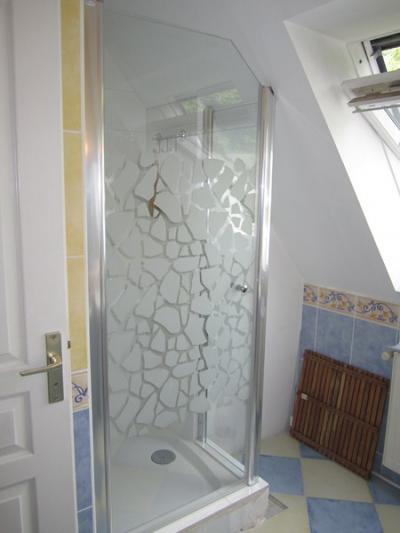 baignoire, douche, mirroir, meuble ...