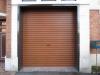 Porte de garage acier à enroulement chêne doré