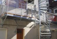 Escaliers métalliques extérieurs