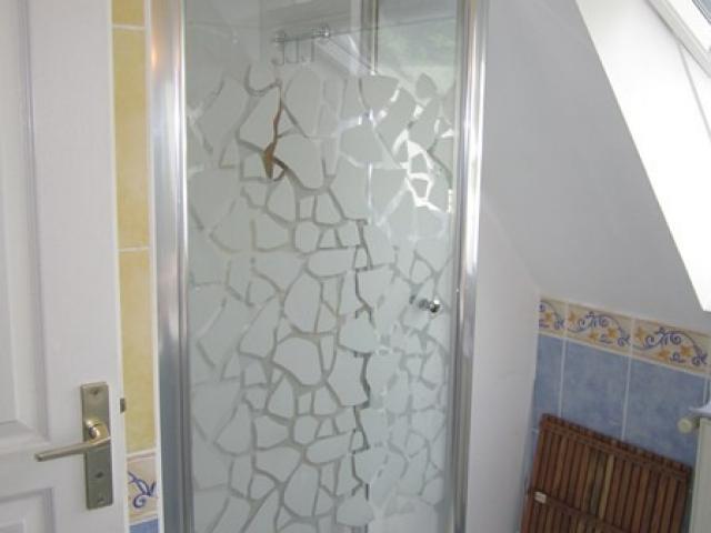 baignoire, douche, mirroir, meuble ...